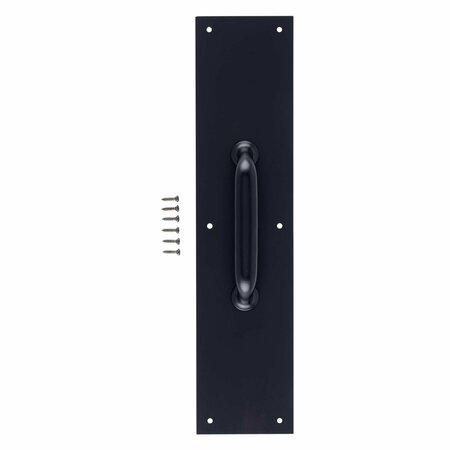 Brinks Commercial 15 in L Matte Black Stainless Steel Pull Plate BC41021